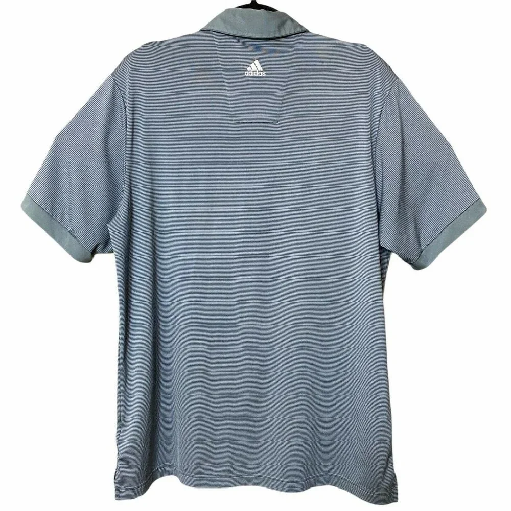 Adidas Climalite Golf Polo Shirt‎ Gray Striped MD